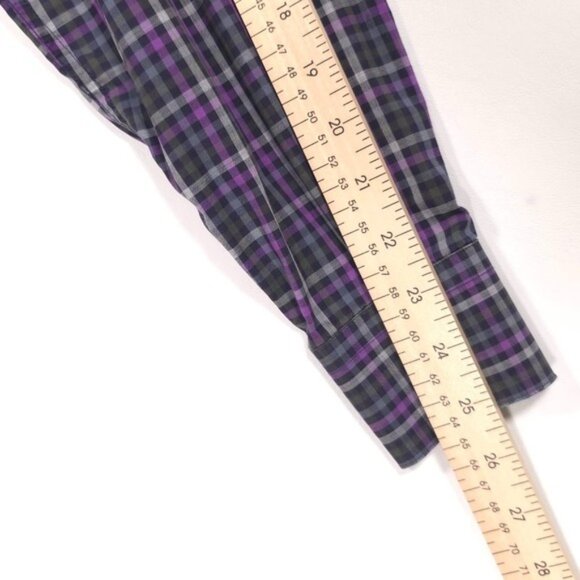 St. Croix ITALY🇮🇹MADE Men's Shirt Plaid Check Size LARGE Purple Black Cotton - Picture 7 of 9